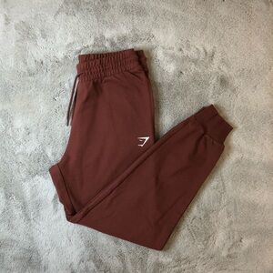 GYMSHARK Maroon Jogger Sweatpants with Elastic Waist
